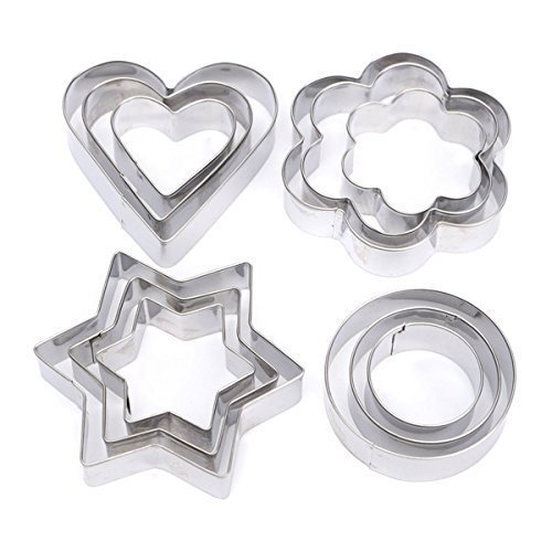 Pinovk Cake Biscuit Cookie Cutter Circle Star Flower Heart Pastry Baking Mold... N5