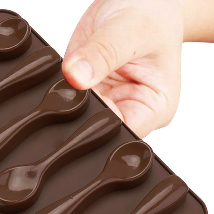 Beauty Clubs Silicone Spoon Chocolate Molds Baking Biscuit Candy Molud N2