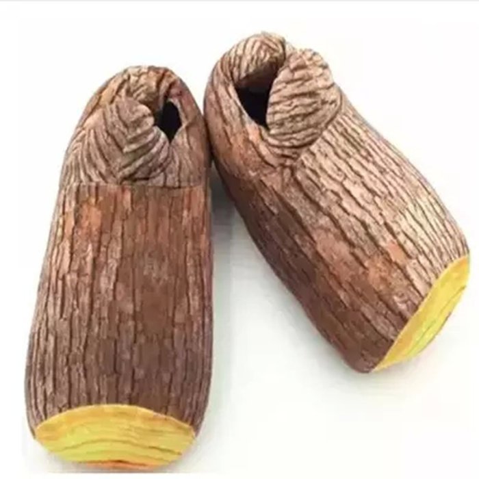 Spritech(TM) New Personality Tree Trunk Pattern Slippers Warm Soft Adorable Slippers Cartoon Slipper for Home... N18