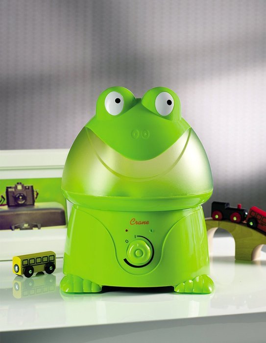 Crane Adorable Ultrasonic Cool Mist Humidifier with 2.1 Gallon Output per Day - Frog N3