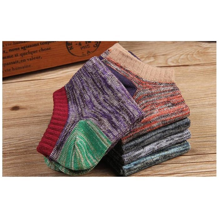KAKA(TM) Men's Summer Stripe Style Cotton Casual Deodorant Short Sports Socks 10 Pairs Mix Color Shipping N18