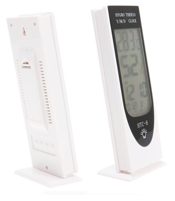 Intsun Multifunction HTC-8 LCD Wireless Digital Night Light Luminous Thermometer Hygrometer Humidity Meter Alarm...