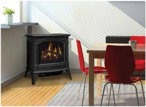 Napoleon GVFS60-1P Fireplace, Propane Stove Vent Free 30,000 BTU - Painted Metallic Black