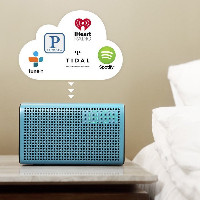 GGMM E3 Wireless WiFi/ Bluetooth Speaker with LED Alarm Clock & Smart USB Charging port, Featuring Airplay, DLNA... N5