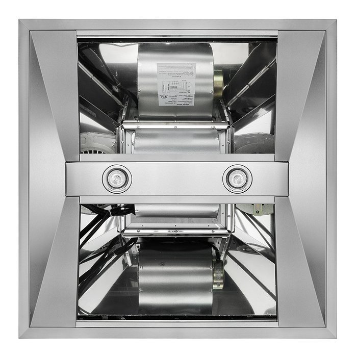 AKDY&reg; 30" Stainless Steel Island Mount Range Hood Touch Screen Display Baffle Filter Ductless Vent