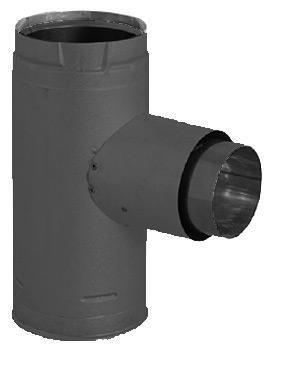 M G Duravent 4PVP-TADB 4 Inch Pelletvent Pro Adaptor Tee Black