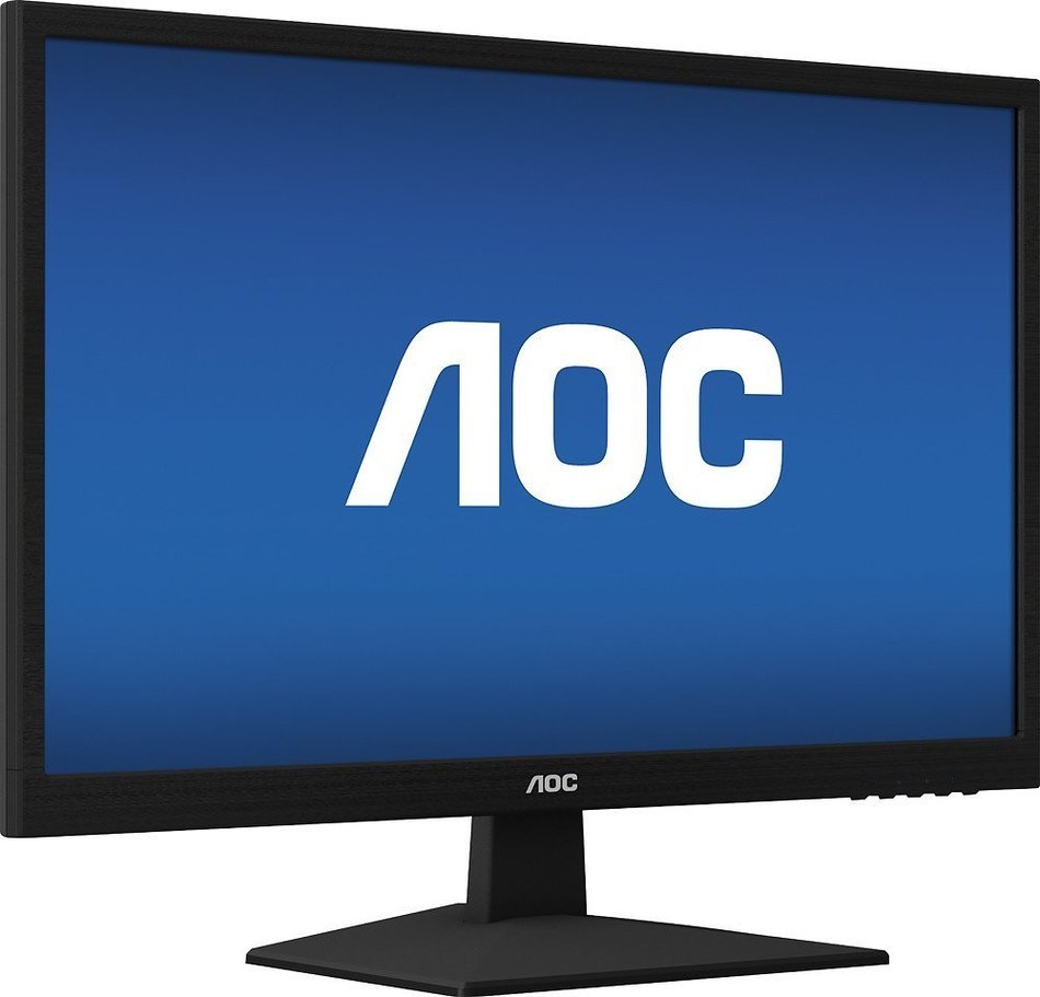 AOC - 24" LED HD Monitor - Black
