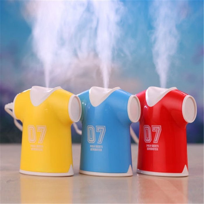 Polo Shirt Design Jersey Humidifier Cool-Mist 100ml Air USB Impeller Humidifier Mist Maker Fogger (Yellow) N7