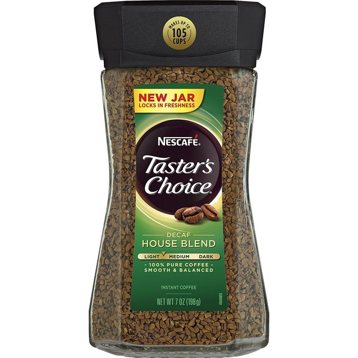 Nescafe Taster's Choice Decaf Instant Coffee, House Blend, 7 Ounce (Pack of 2) N3