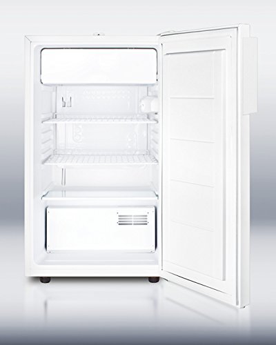 Summit CM411LPLUSADA ADA compliant 20" wide refrigerator-freezer for freestanding use with a traceable thermometer...