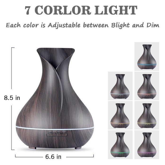 Rainco 400ml Ultrasonic Humidifier Aromatherapy Oil Diffusers with Adjustable Mist Mode,Waterless Auto Shut-off... N4