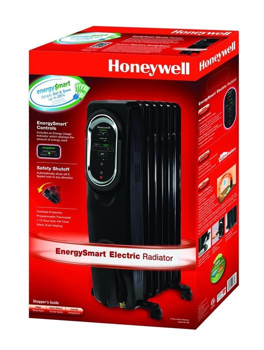 Honeywell HZ-789 EnergySmart Electric Oil Filled Radiator Whole Room Heater