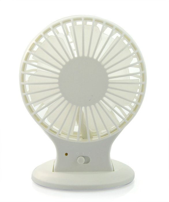 Welltop&reg; Upgraded Portable Rechargeable Electric Personal Fans USB Powered 2-modes Speed Adjustable Double Blades... N6