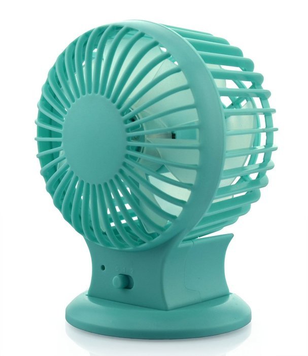 Welltop&reg; Upgraded Portable Rechargeable Electric Personal Fans USB Powered 2-modes Speed Adjustable Double Blades... N7