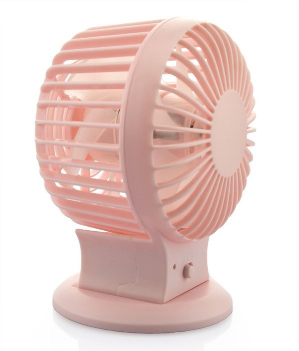 Welltop&reg; Upgraded Portable Rechargeable Electric Personal Fans USB Powered 2-modes Speed Adjustable Double Blades... N8
