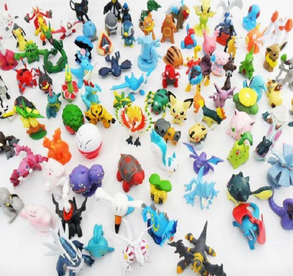 12 Random & Unique Big 3 to 5cm Pok&eacute;mon Anime Action Figure Cake Toppers with Bonus HiperSpeed Pok&eacute;mon Go Guide