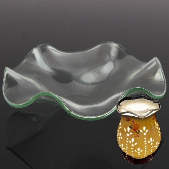 Glass Aroma Lamp Dish For Electric Fragrance Diffuser Lamp Oil Tart Warmer 115mm N5