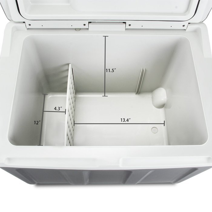 Della 40 Quart Portable 12V Electric Cooler/Warmer Thermoelectric Travel Camping RV w/ Wheels