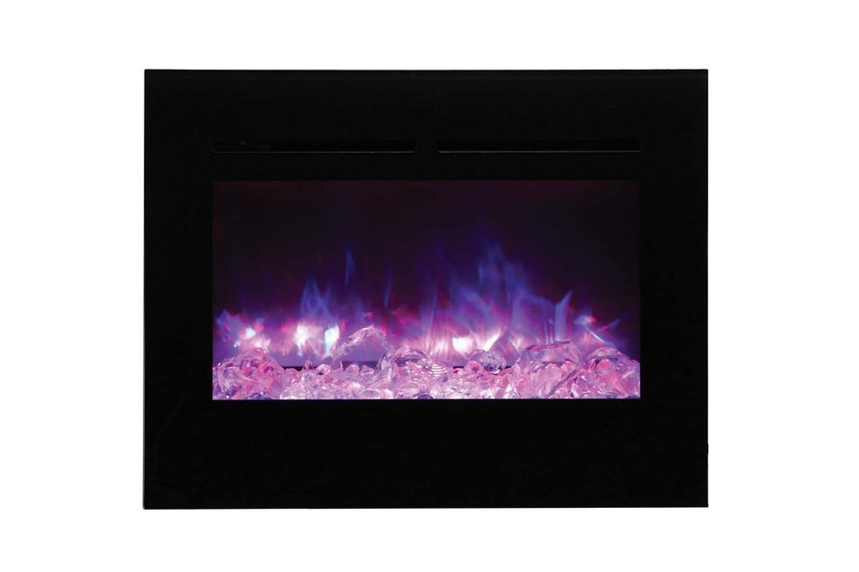 Amantii ZECL-30-3226-FLUSHMT-BG Zero Clearance Series Built-In Flush Mount Electric Fireplace with Ice Media Kit... N2