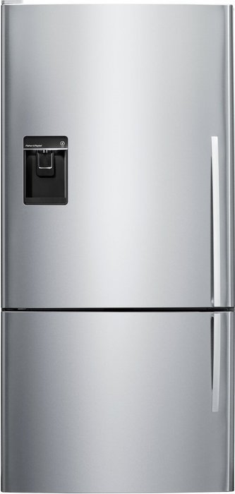 Fisher & Paykel E522BLXU5: ActiveSmart Fridge - 17.6 cu. ft. Counter Depth Bottom Freezer with ice & water