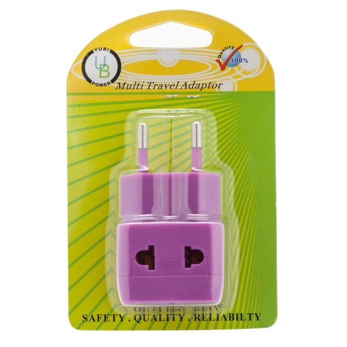 Yubi Power 2 in 1 Universal Travel Adapter with 2 Universal Outlets - Built in Surge Protector - 3 Pack - Black... N11