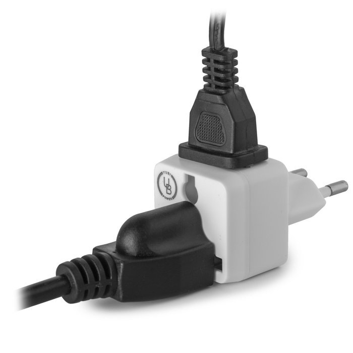 Yubi Power 2 in 1 Universal Travel Adapter with 2 Universal Outlets - Built in Surge Protector - 3 Pack - Black... N13