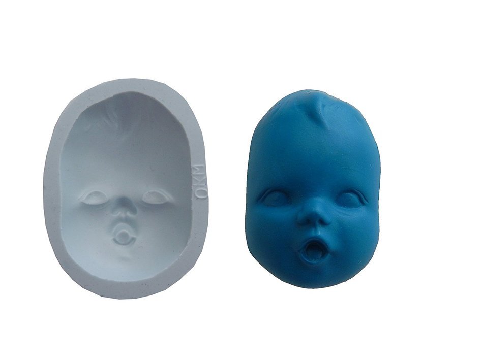 O.K Molds silicone cake decorating fondant gompaste supply baby face M5007 N2