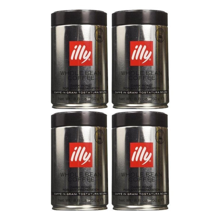 illy Dark Roast Whole Bean Coffee, 8.8 ounces