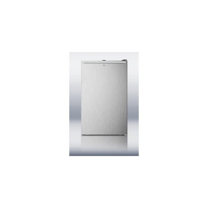 Summit FF521BLBISSHH: 20" wide built-in undercounter all-refrigerator, auto defrost with a lock, stainless steel...