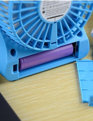 LBLI The new portable three mini USB charging 18650 lithium battery fan , blue JIAJU-YONGPING #0636 N4