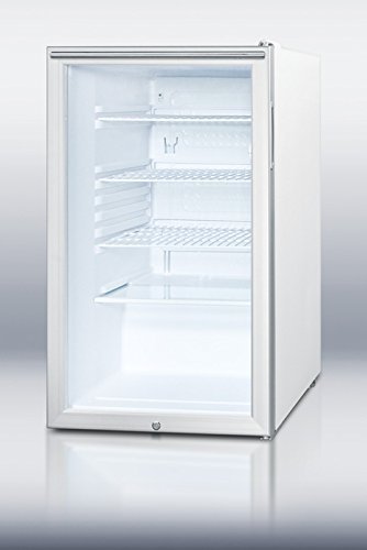 Summit SCR450LBI7HHADA 4.1 Cu. Ft. Stainless Steel Undercounter Built-In Compact Refrigerator