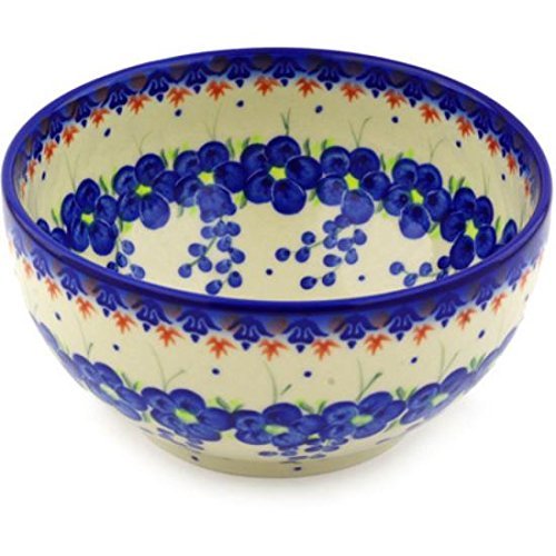 Ceramika Bona H4903F Polish Pottery Ceramic Bowl Hand Painted, 7-Inch