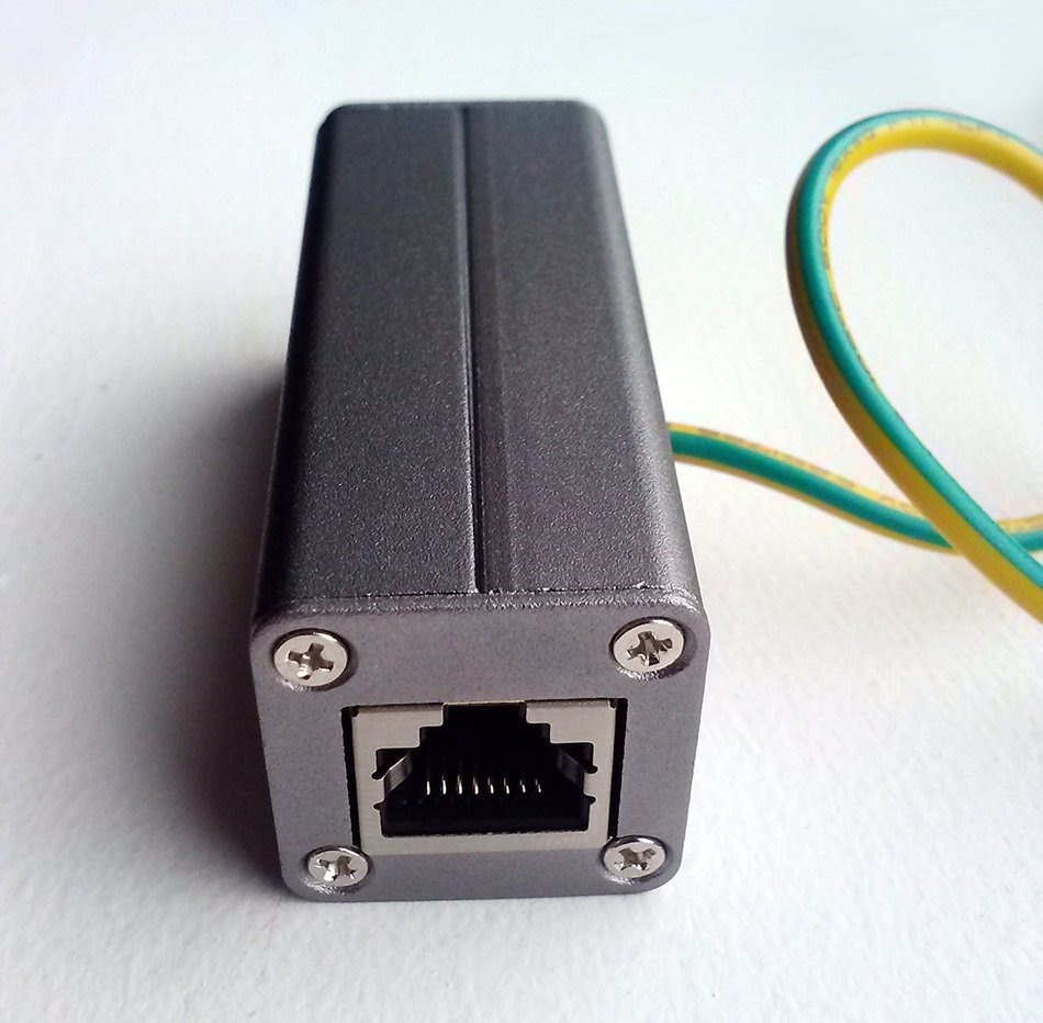 RiteAV - Outdoor Ethernet POE+ / RJ-45 Surge Protector (Shielded) for Thunder & Lightning Protection (Gigabyte)