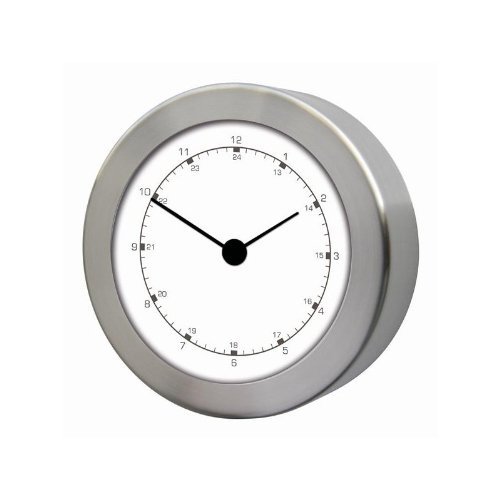 Fischer Instruments 1512U-01 4" Contemporary Stainless Steel Clock