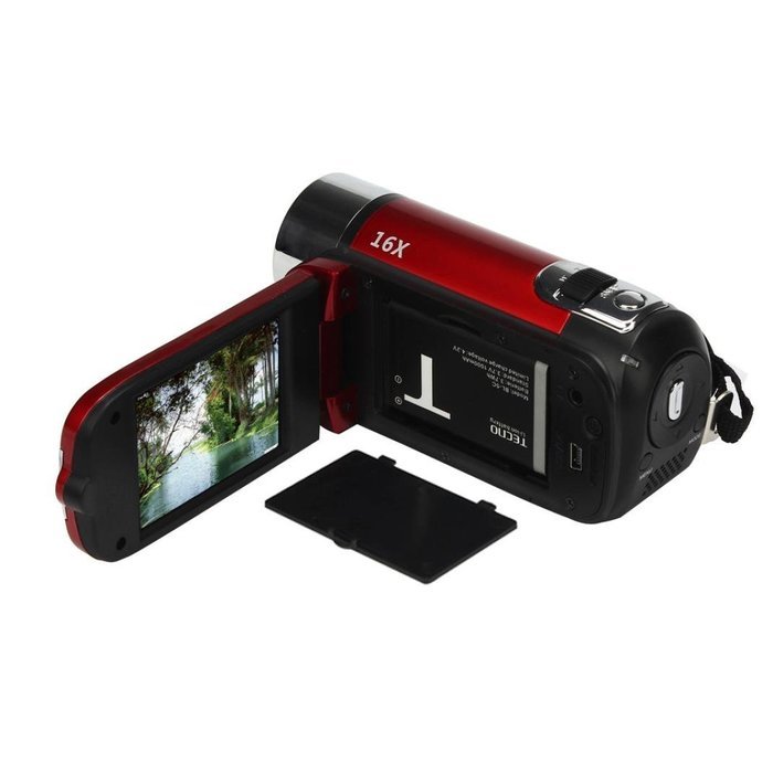 Hotkey HD 1080P 16M 16X Digital Zoom Video Camcorder Camera DV Red