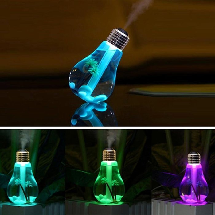 Dacawin Lamp Humidifier Home Aroma LED Humidifier Air Diffuser Purifier Atomizer (Silver) N9