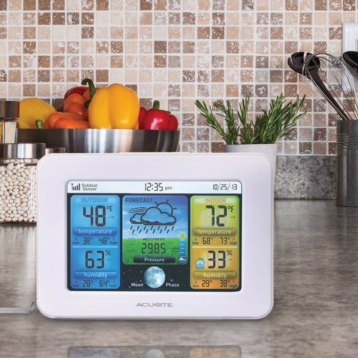 AcuRite 02077RM Color Weather Station with Temperature, Humidity and Forecast N5