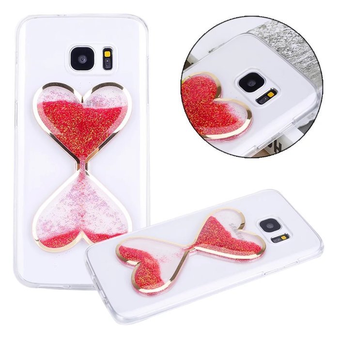 Galaxy S7 Edge Case,Phezen Glow in the Dark Luminous Sand Flowing Transparent Bling Glitter Liqiud TPU Case Cover... N7