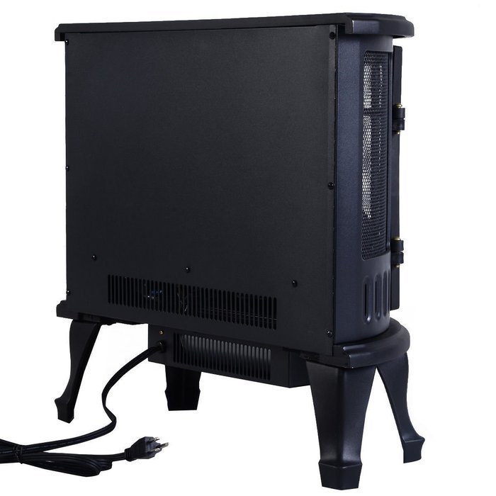 Gracelove Free Standing Electric 1500W Fireplace Heater Fire Flame Stove Wood Adjustable N3