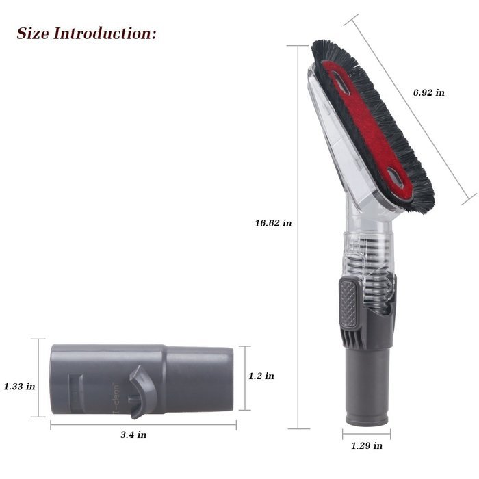 I-clean for Dyson Soft Dusting Brush Tool Replacement Vacuum Cleaner Soft Dusting Brush and 32mm (1/4 inch) Connector...