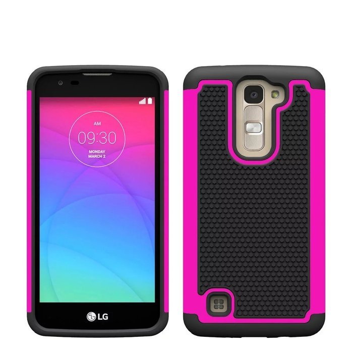Cruzerlite Custodia per LG K20, Carbon Fiber Anti-Scratch Shock Absorption Cover per LG K20 (Blue