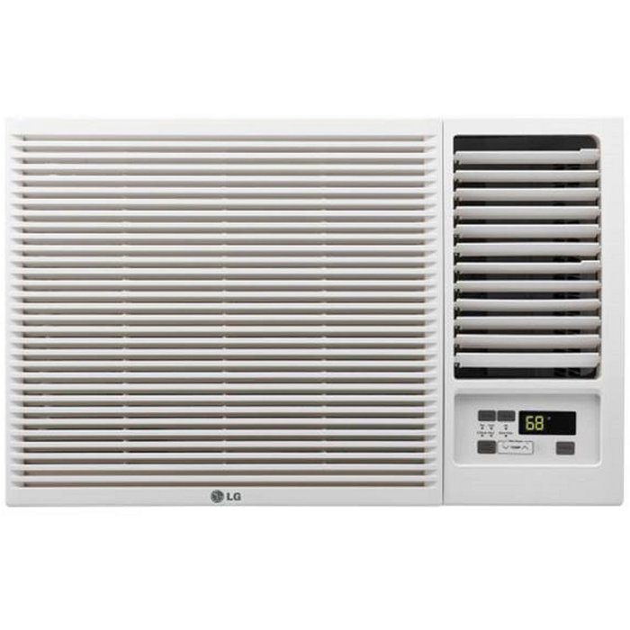 LG 7,500 BTU 115V Window-Mounted AIR Conditioner with 3,850 BTU Supplemental Heat Function N2