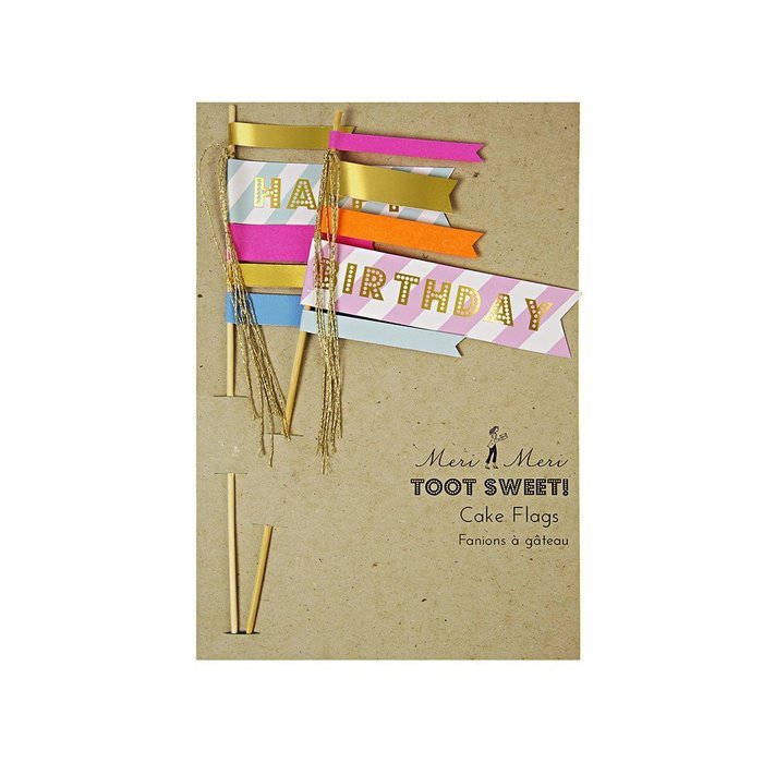 Meri Meri Cake Flags and Toppers, Toot Sweet