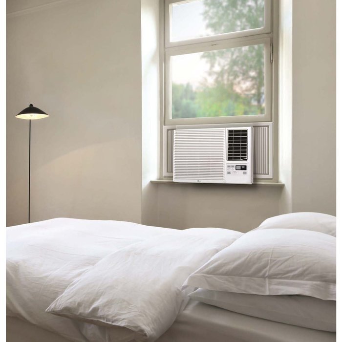 LG 7,500 BTU 115V Window-Mounted AIR Conditioner with 3,850 BTU Supplemental Heat Function N3