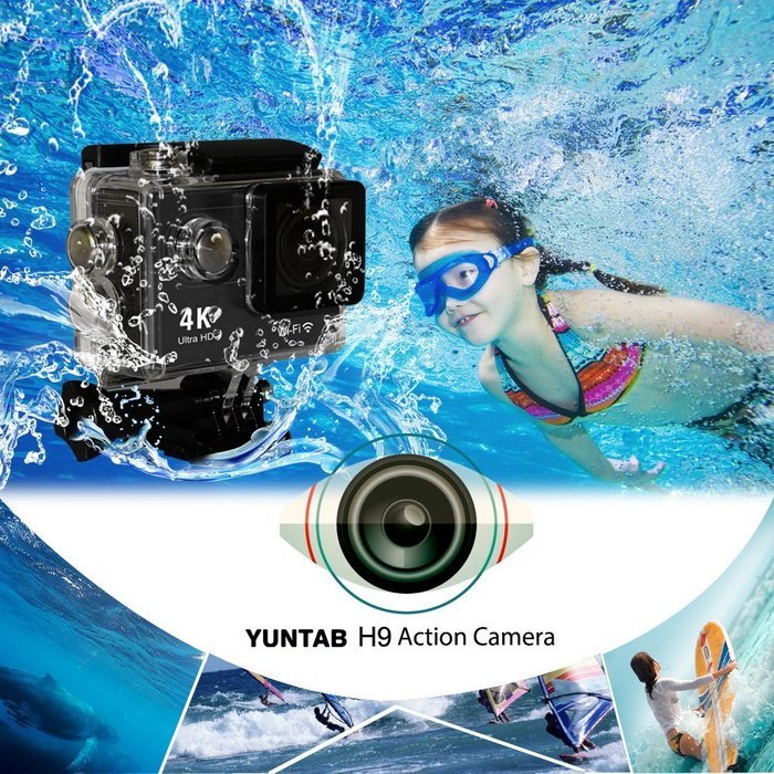 Yuntab Action Sports Camera Mini 30-Meter Waterproof Ultra HD 4K Sport DV H9 Helmet Camera Cam DV Action Camcorder... N5