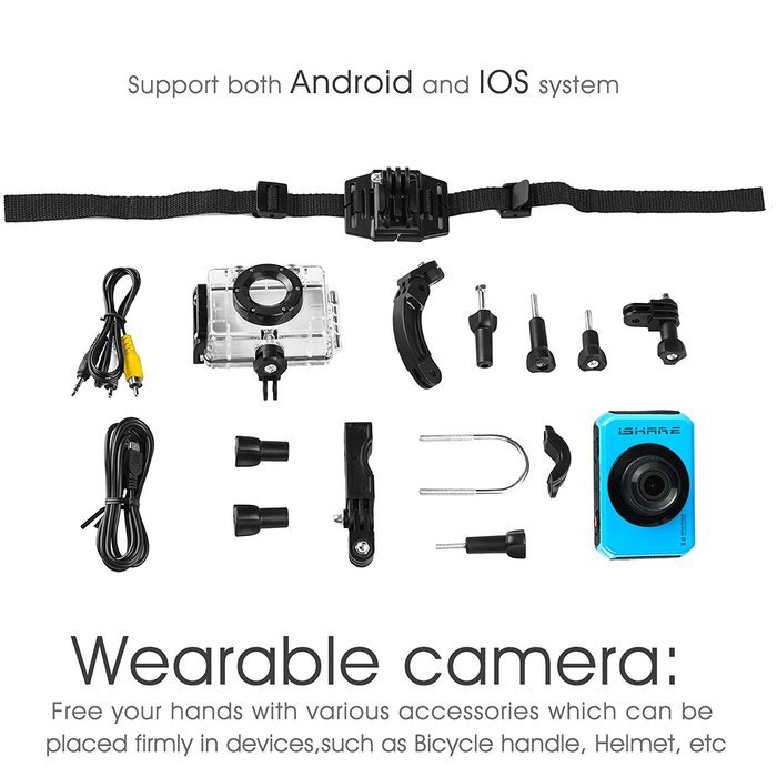 Sumsonic S200 2.0" Touch Screen Sports Action Video Camera Full HD 1080P 140 Wide Angle Diving Camcorder With... N16