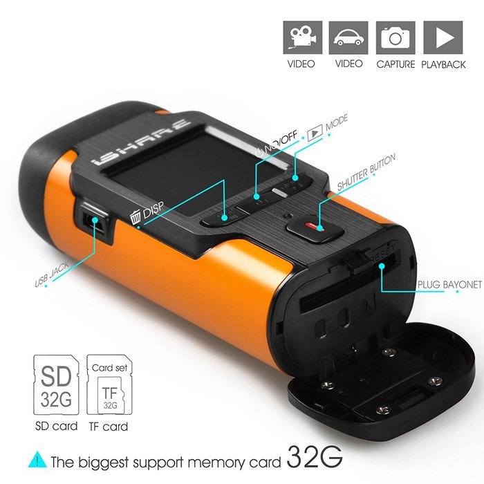 Sumsonic S200 2.0" Touch Screen Sports Action Video Camera Full HD 1080P 140 Wide Angle Diving Camcorder With... N18