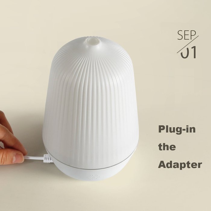 NAMEO 100ML Capacity Cool Mist Ultrasonic Humidifier, Aromatherapy Essential Oil Diffuser with Anti-dry Protection N8