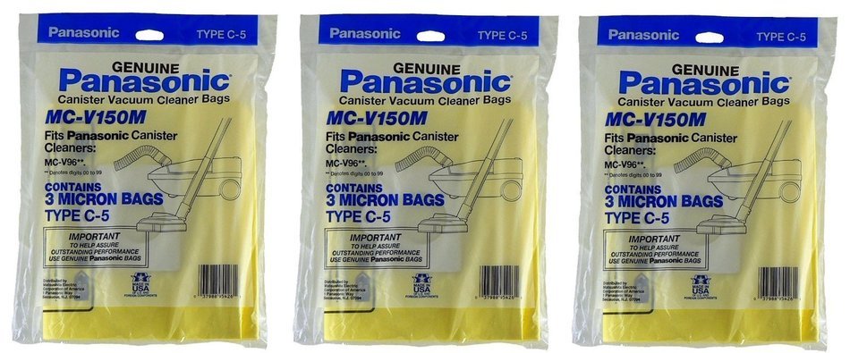 Panasonic C-5 Micron Filtration Vacuum Bags - 9 bags