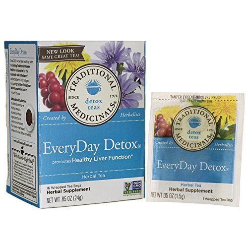 Traditional Medicinals Everyday Detox Herbal Wrapped Tea Bags, 16 ct